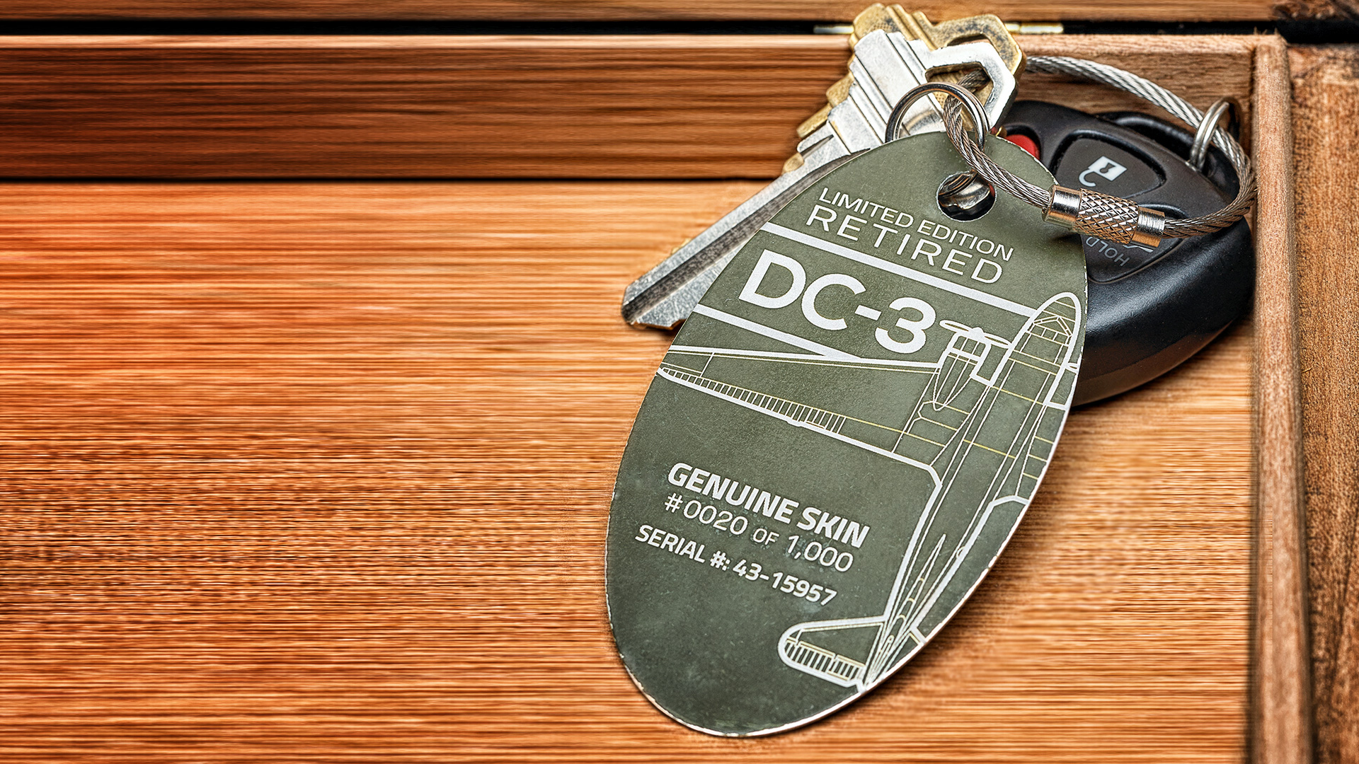 Plane tags can be used as key chains, luggage tags, or even dog tags (Source: Plane Tags)