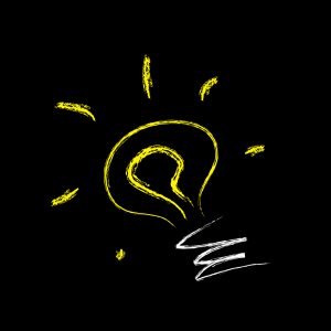 creativity, creative, light bulb, chalk