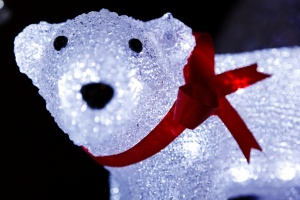 polar bear, lights, christmas lights, christmas decorations